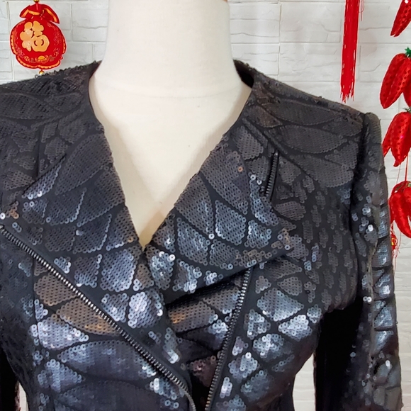 Black Matt sequin jacket - Picture 12 of 12